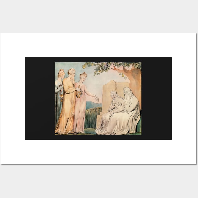 job accepting charity 1825 - William Blake Wall Art by Kollagio